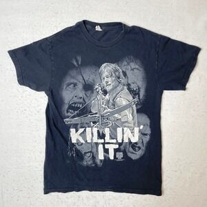 The Walking‎ Dead Killin It Graphic T Shirt Mens M Black 2014 Darryl Dixon